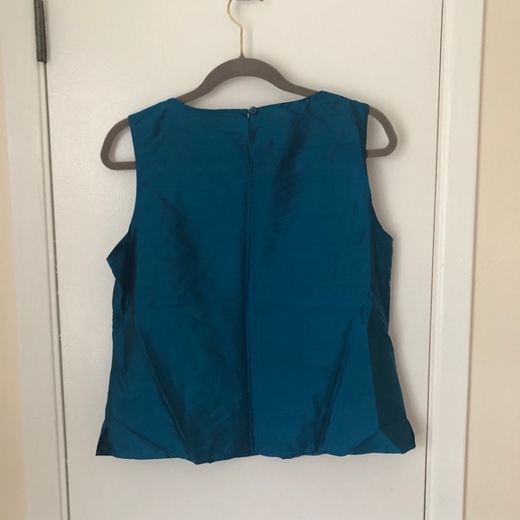 Silk Lore Button Down Shirt with Sleeveless Blouse - Picture 15 of 16